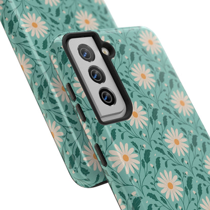 Daisy Daydream Tough Phone Case with hand - drawn artwork - Flourish Moon Studio