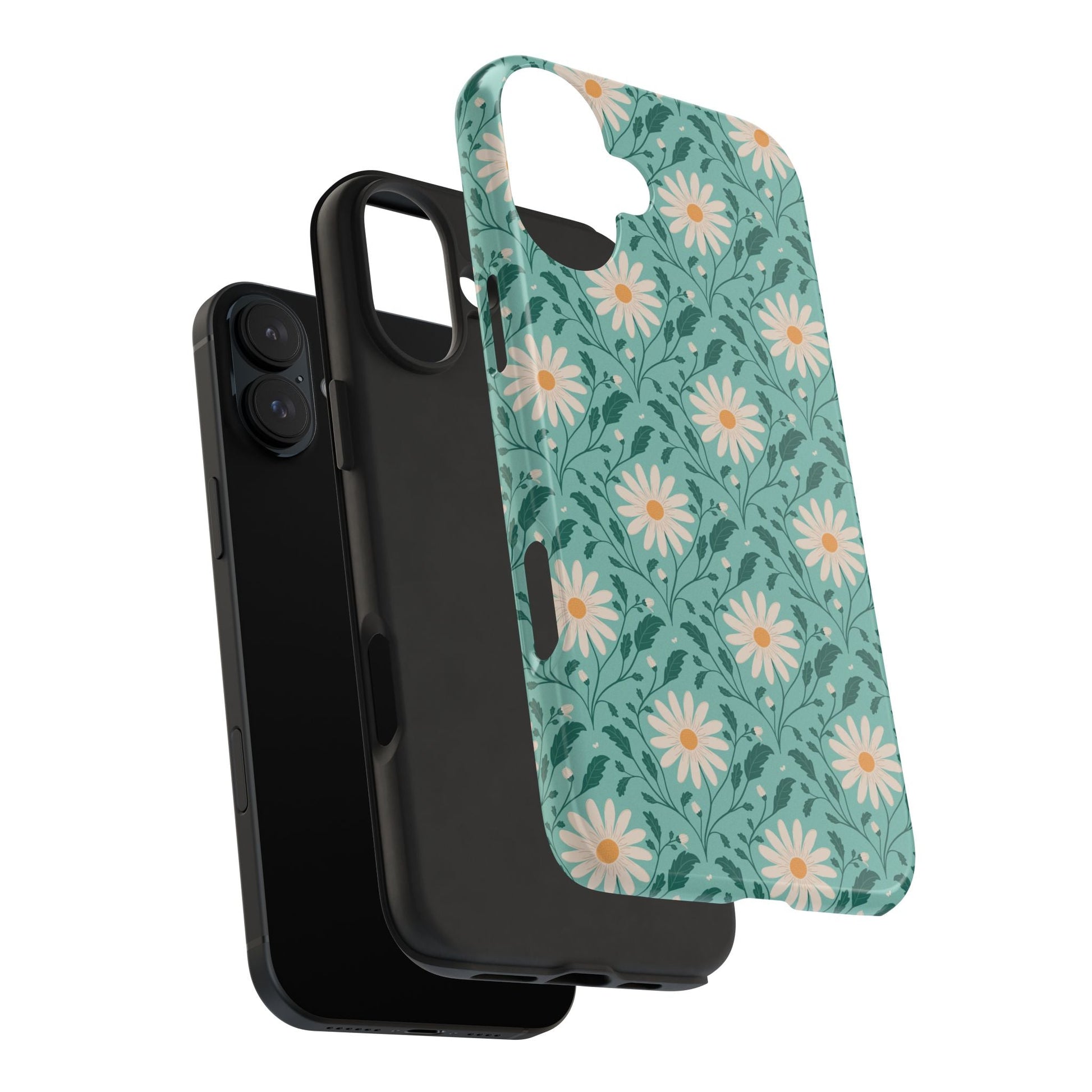 Daisy Daydream Tough Phone Case with hand - drawn artwork - Flourish Moon Studio
