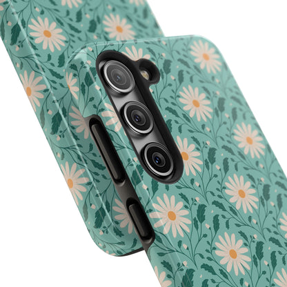 Daisy Daydream Tough Phone Case with hand - drawn artwork - Flourish Moon Studio