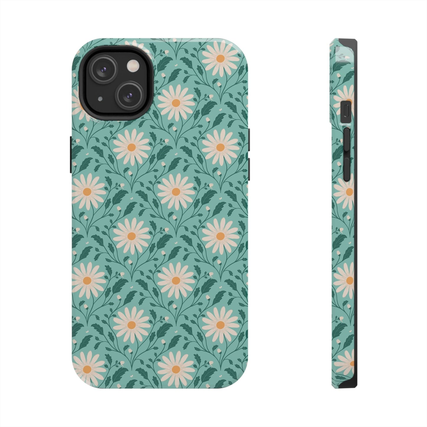 Daisy Daydream Tough Phone Case with hand - drawn artwork - Flourish Moon Studio
