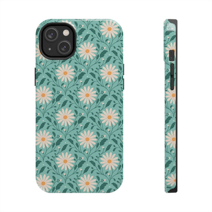 Daisy Daydream Tough Phone Case with hand - drawn artwork - Flourish Moon Studio