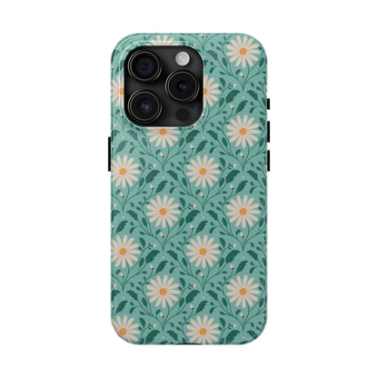 Daisy Daydream Tough Phone Case with hand - drawn artwork - Flourish Moon Studio