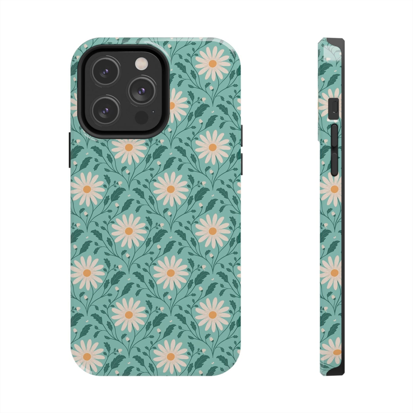 Daisy Daydream Tough Phone Case with hand - drawn artwork - Flourish Moon Studio