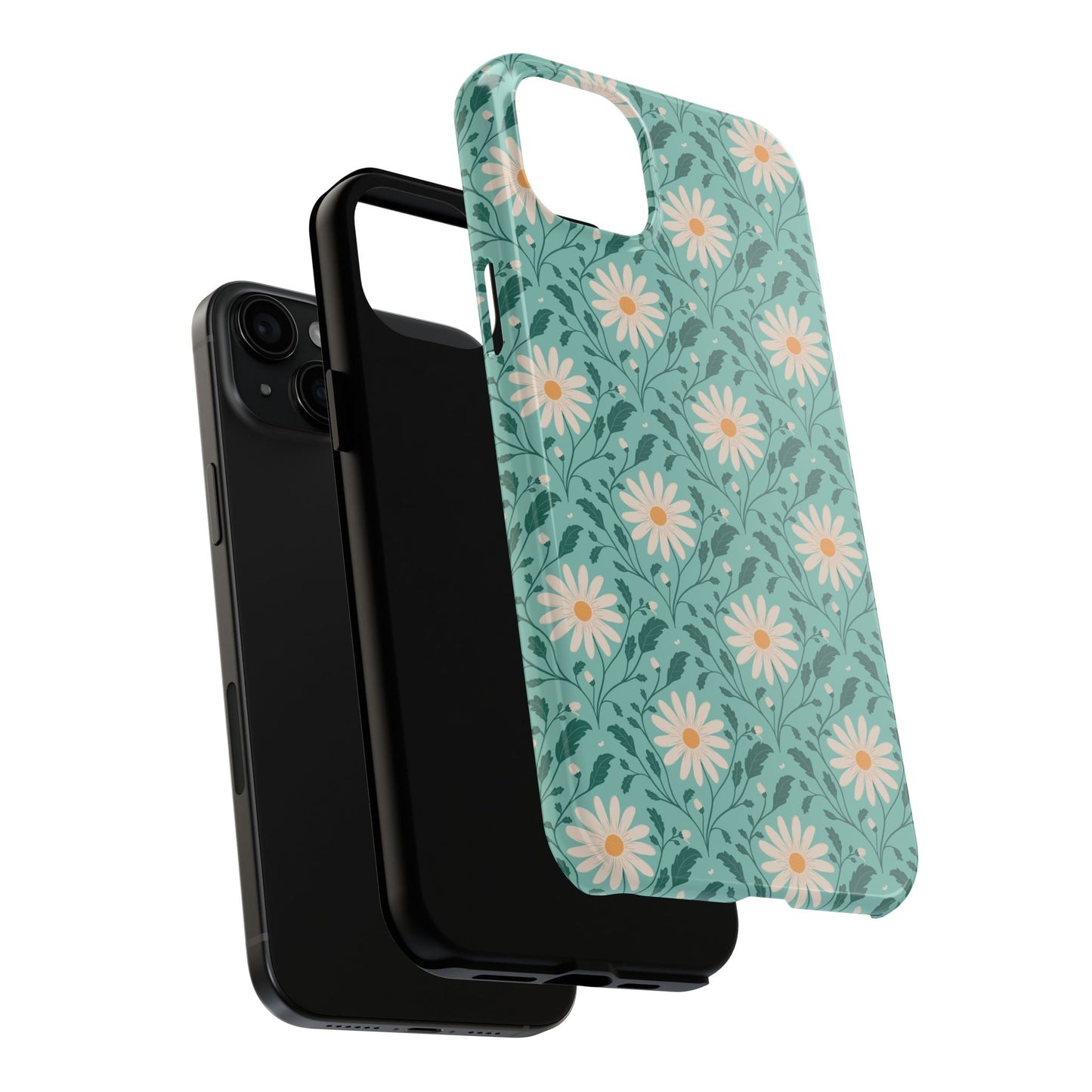 Daisy Daydream Tough Phone Case with hand - drawn artwork - Flourish Moon Studio