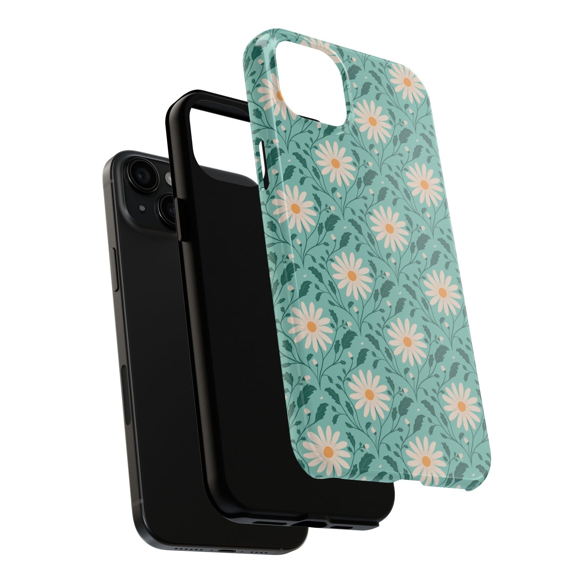 Daisy Daydream Tough Phone Case with hand - drawn artwork - Flourish Moon Studio