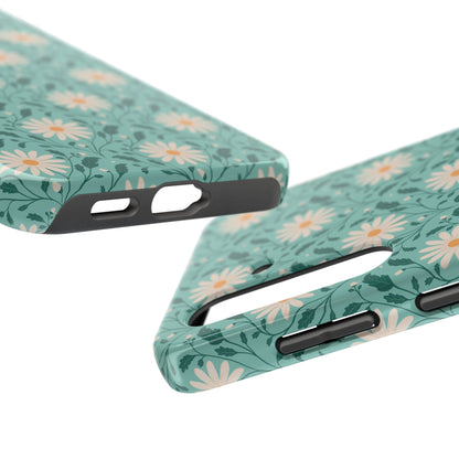 Daisy Daydream Tough Phone Case with hand - drawn artwork - Flourish Moon Studio