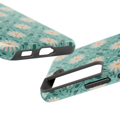 Daisy Daydream Tough Phone Case with hand - drawn artwork - Flourish Moon Studio