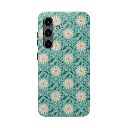 Daisy Daydream Tough Phone Case with hand - drawn artwork - Flourish Moon Studio