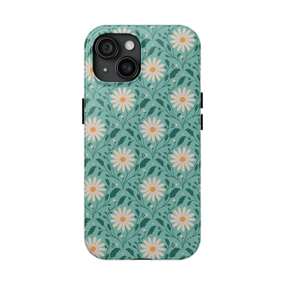 Daisy Daydream Tough Phone Case with hand - drawn artwork - Flourish Moon Studio