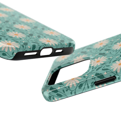 Daisy Daydream Tough Phone Case with hand - drawn artwork - Flourish Moon Studio