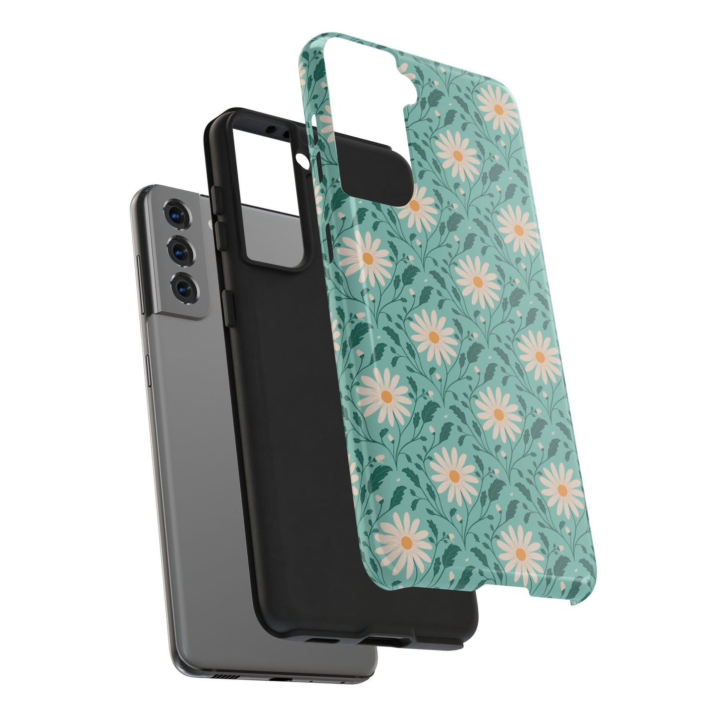 Daisy Daydream Tough Phone Case with hand - drawn artwork - Flourish Moon Studio