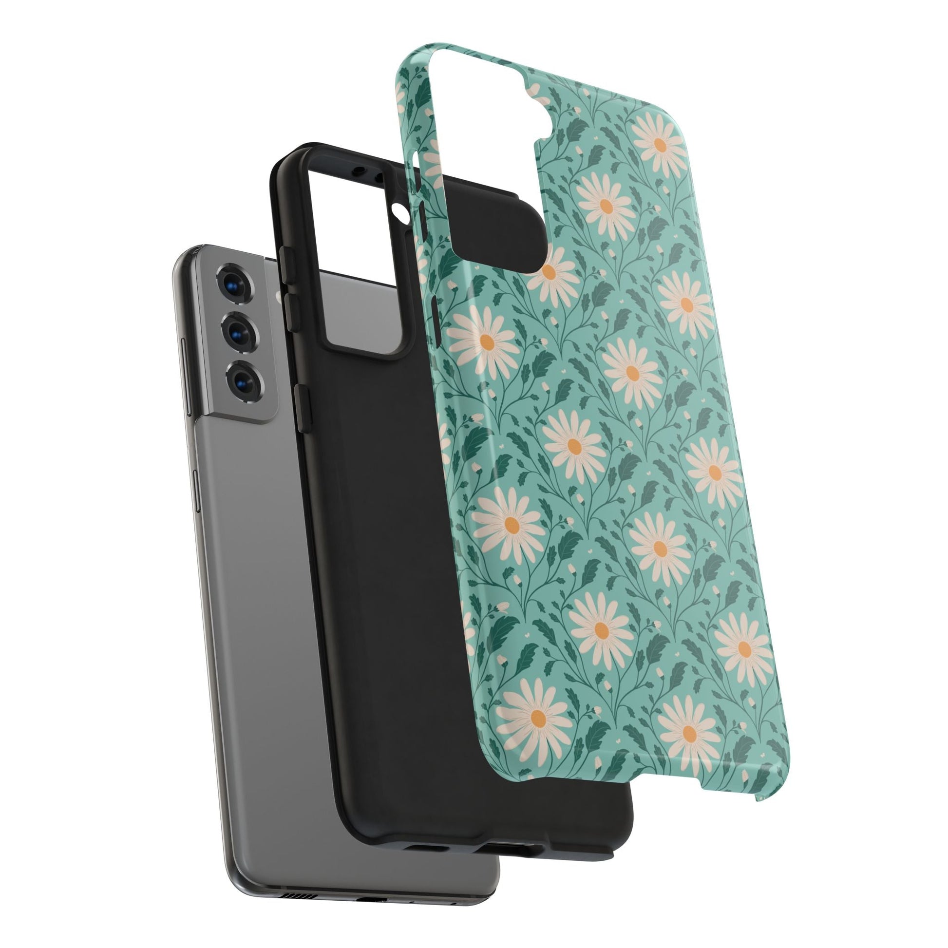 Daisy Daydream Tough Phone Case with hand - drawn artwork - Flourish Moon Studio