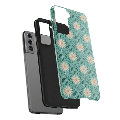 Daisy Daydream Tough Phone Case with hand - drawn artwork - Flourish Moon Studio