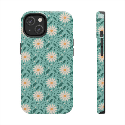 Daisy Daydream Tough Phone Case with hand - drawn artwork - Flourish Moon Studio