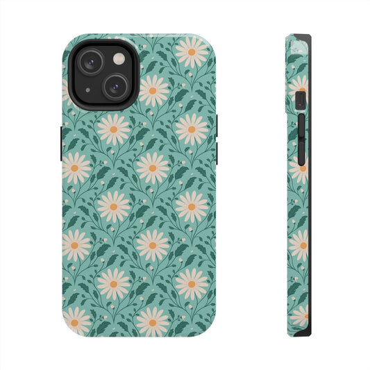 Daisy Daydream Tough Phone Case with hand - drawn artwork - Flourish Moon Studio