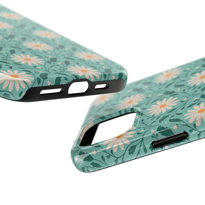 Daisy Daydream Tough Phone Case with hand - drawn artwork - Flourish Moon Studio