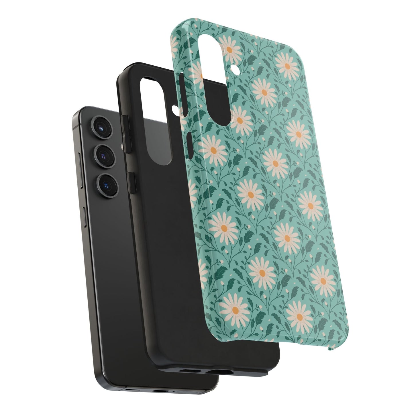 Daisy Daydream Tough Phone Case with hand - drawn artwork - Flourish Moon Studio