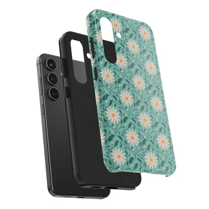 Daisy Daydream Tough Phone Case with hand - drawn artwork - Flourish Moon Studio