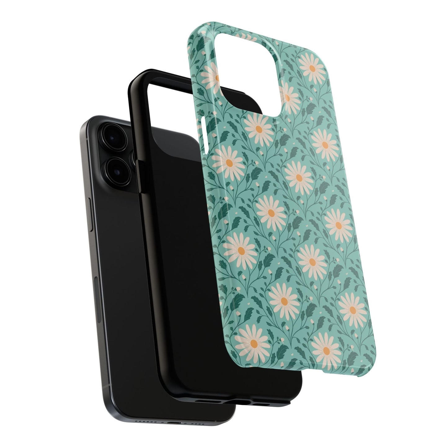 Daisy Daydream Tough Phone Case with hand - drawn artwork - Flourish Moon Studio