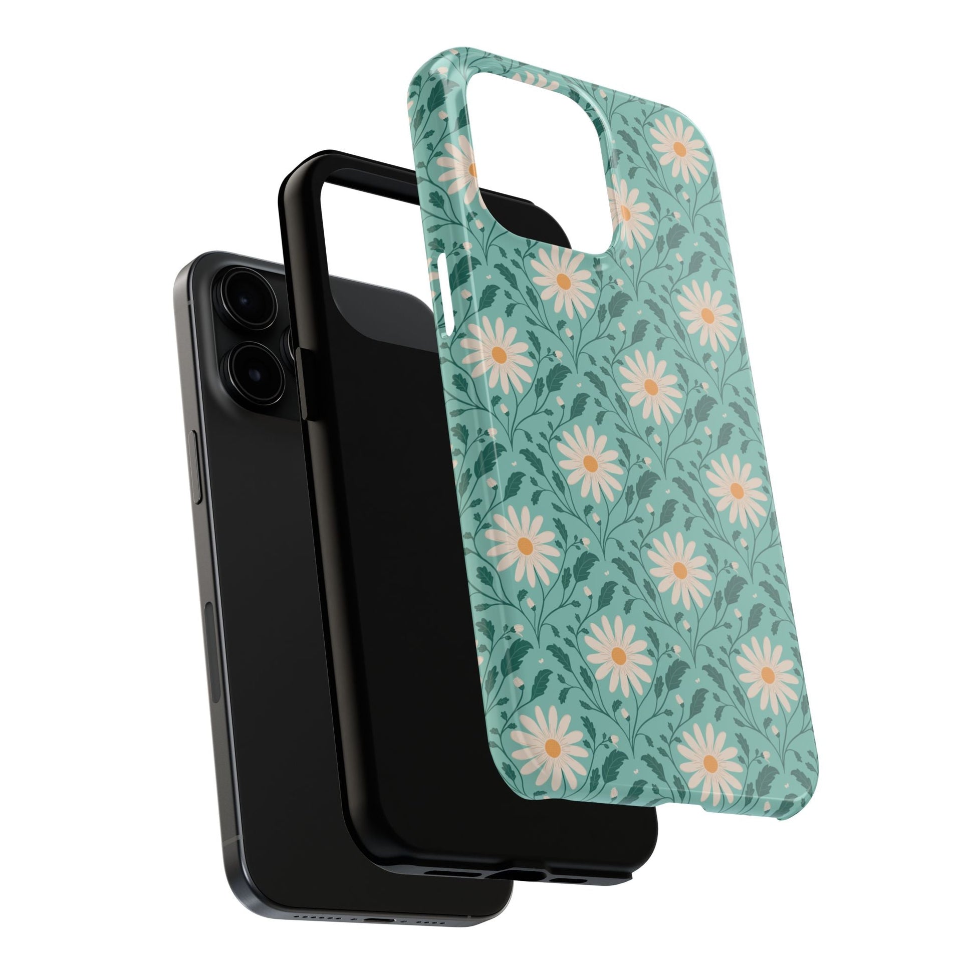 Daisy Daydream Tough Phone Case with hand - drawn artwork - Flourish Moon Studio