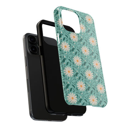 Daisy Daydream Tough Phone Case with hand - drawn artwork - Flourish Moon Studio