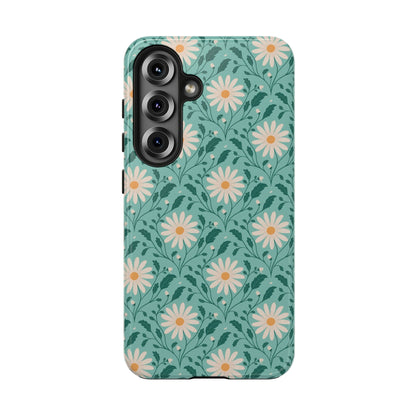 Daisy Daydream Tough Phone Case with hand - drawn artwork - Flourish Moon Studio