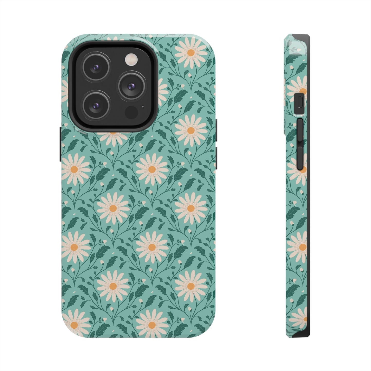 Daisy Daydream Tough Phone Case with hand - drawn artwork - Flourish Moon Studio