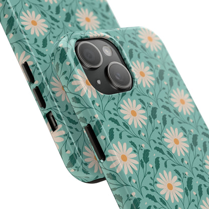 Daisy Daydream Tough Phone Case with hand - drawn artwork - Flourish Moon Studio