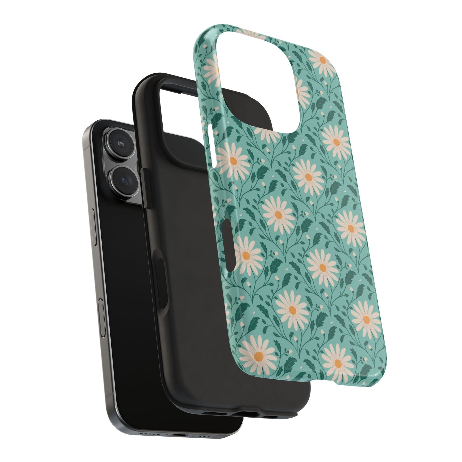 Daisy Daydream Tough Phone Case with hand - drawn artwork - Flourish Moon Studio