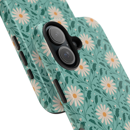 Daisy Daydream Tough Phone Case with hand - drawn artwork - Flourish Moon Studio