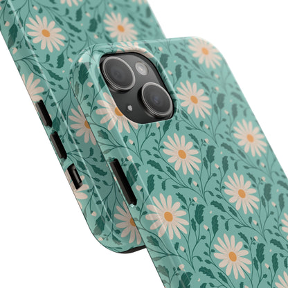 Daisy Daydream Tough Phone Case with hand - drawn artwork - Flourish Moon Studio