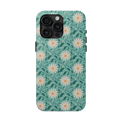 Daisy Daydream Tough Phone Case with hand - drawn artwork - Flourish Moon Studio