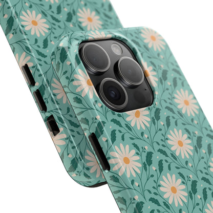 Daisy Daydream Tough Phone Case with hand - drawn artwork - Flourish Moon Studio
