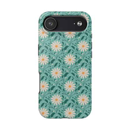 Daisy Daydream Tough Phone Case with hand - drawn artwork - Flourish Moon Studio