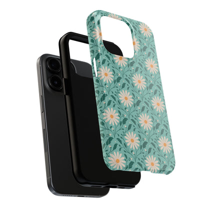 Daisy Daydream Tough Phone Case with hand - drawn artwork - Flourish Moon Studio