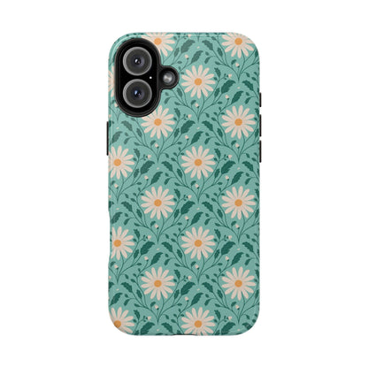 Daisy Daydream Tough Phone Case with hand - drawn artwork - Flourish Moon Studio