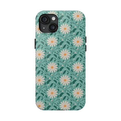 Daisy Daydream Tough Phone Case with hand - drawn artwork - Flourish Moon Studio