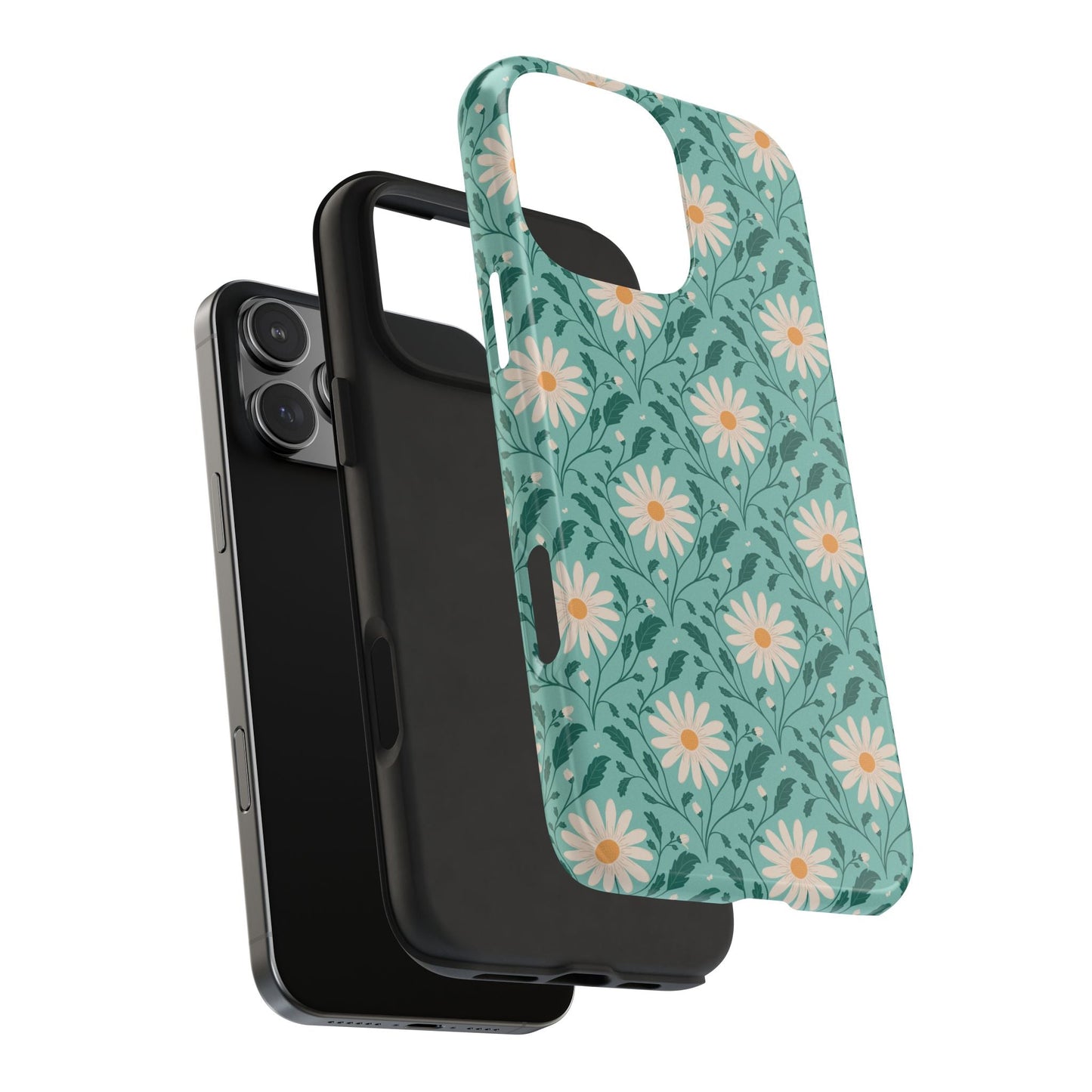 Daisy Daydream Tough Phone Case with hand - drawn artwork - Flourish Moon Studio