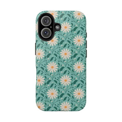 Daisy Daydream Tough Phone Case with hand - drawn artwork - Flourish Moon Studio