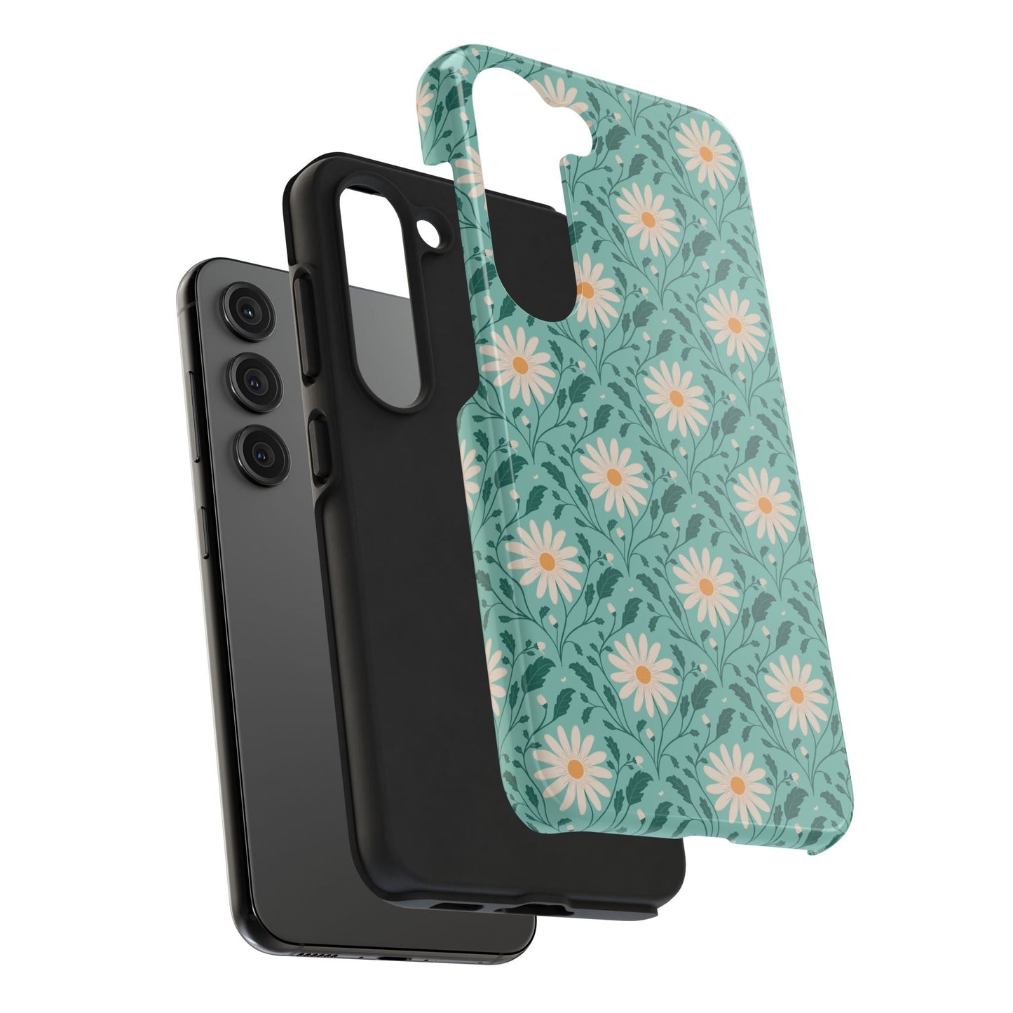 Daisy Daydream Tough Phone Case with hand - drawn artwork - Flourish Moon Studio
