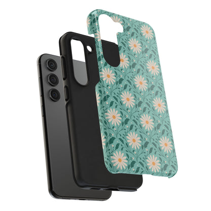 Daisy Daydream Tough Phone Case with hand - drawn artwork - Flourish Moon Studio
