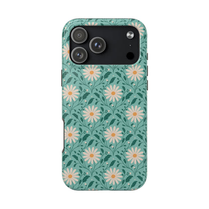 Daisy Daydream Tough Phone Case with hand - drawn artwork - Flourish Moon Studio
