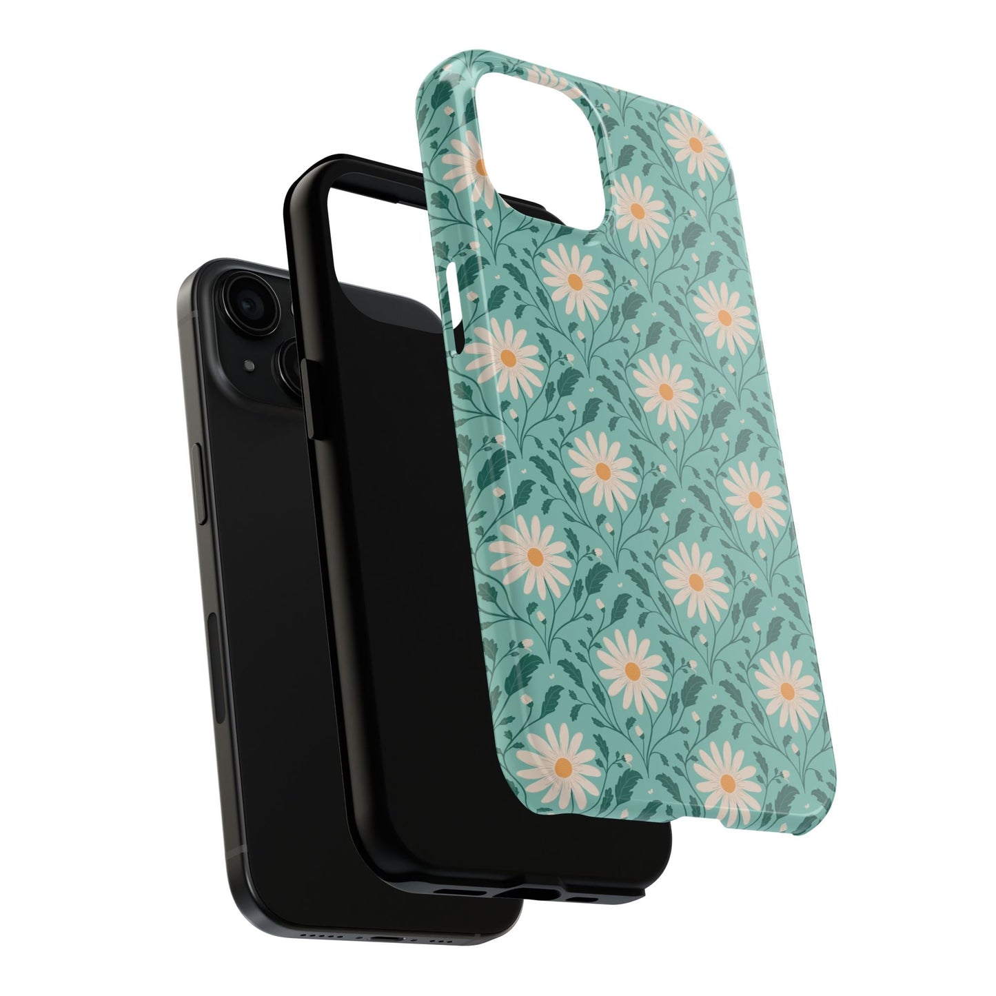 Daisy Daydream Tough Phone Case with hand - drawn artwork - Flourish Moon Studio