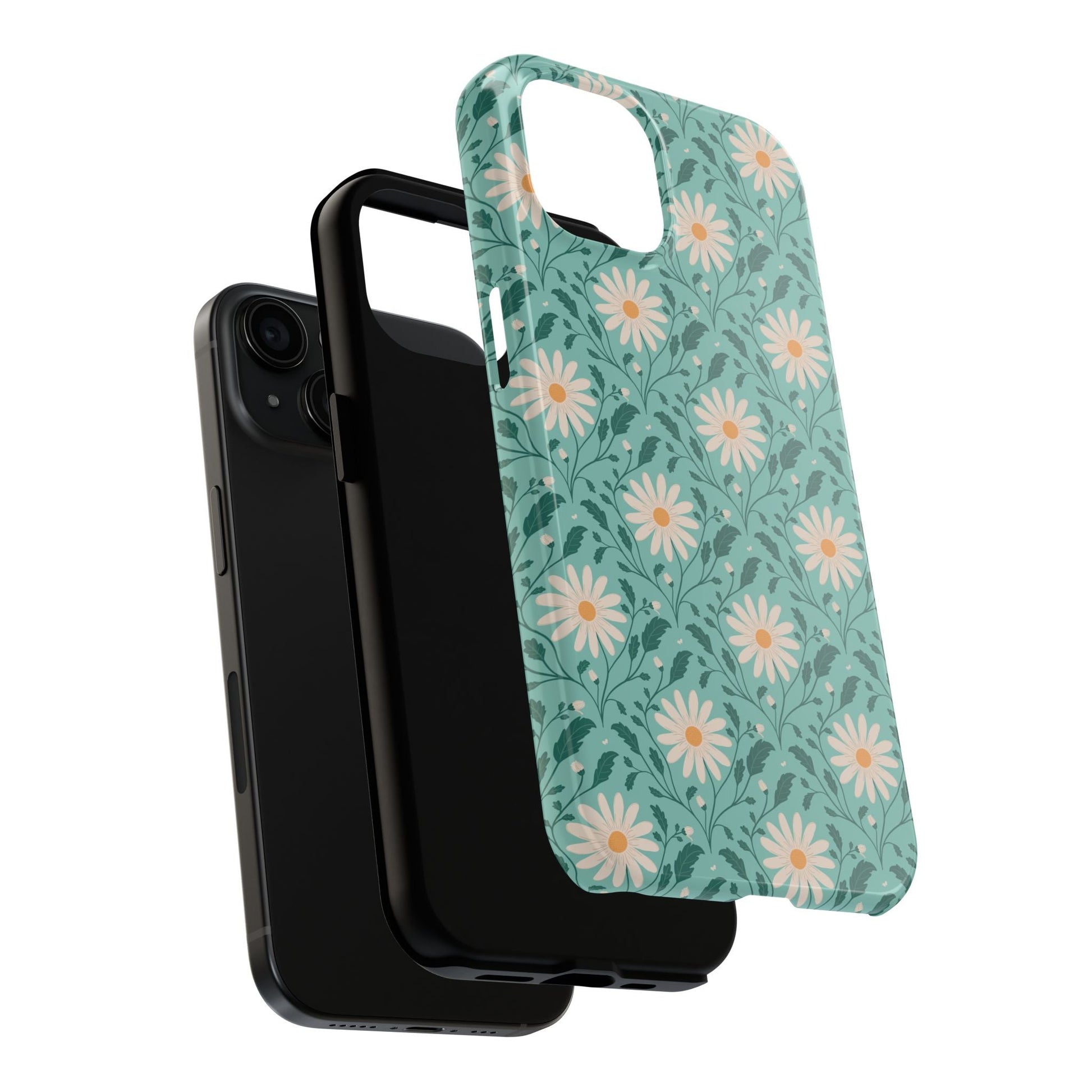 Daisy Daydream Tough Phone Case with hand - drawn artwork - Flourish Moon Studio