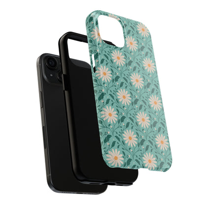 Daisy Daydream Tough Phone Case with hand - drawn artwork - Flourish Moon Studio
