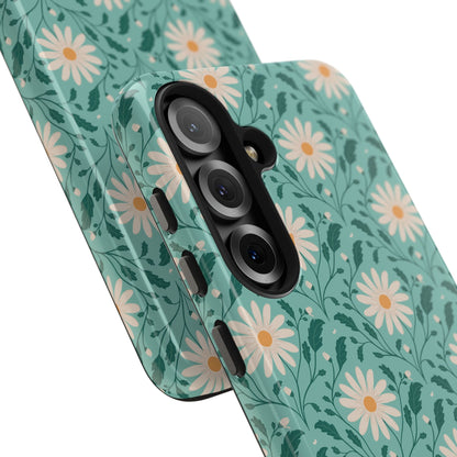 Daisy Daydream Tough Phone Case with hand - drawn artwork - Flourish Moon Studio