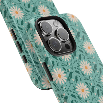 Daisy Daydream Tough Phone Case with hand - drawn artwork - Flourish Moon Studio