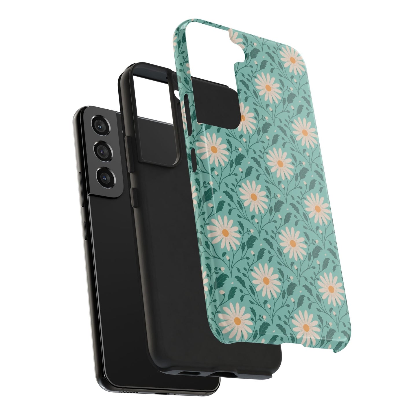Daisy Daydream Tough Phone Case with hand - drawn artwork - Flourish Moon Studio