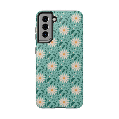 Daisy Daydream Tough Phone Case with hand - drawn artwork - Flourish Moon Studio