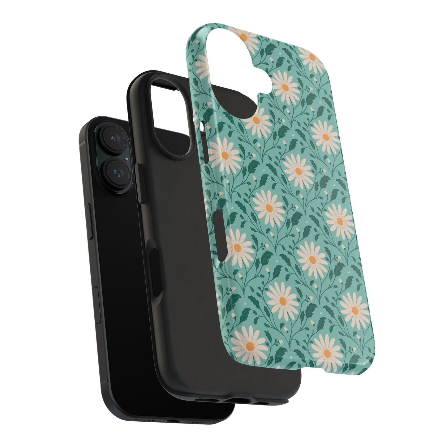Daisy Daydream Tough Phone Case with hand - drawn artwork - Flourish Moon Studio